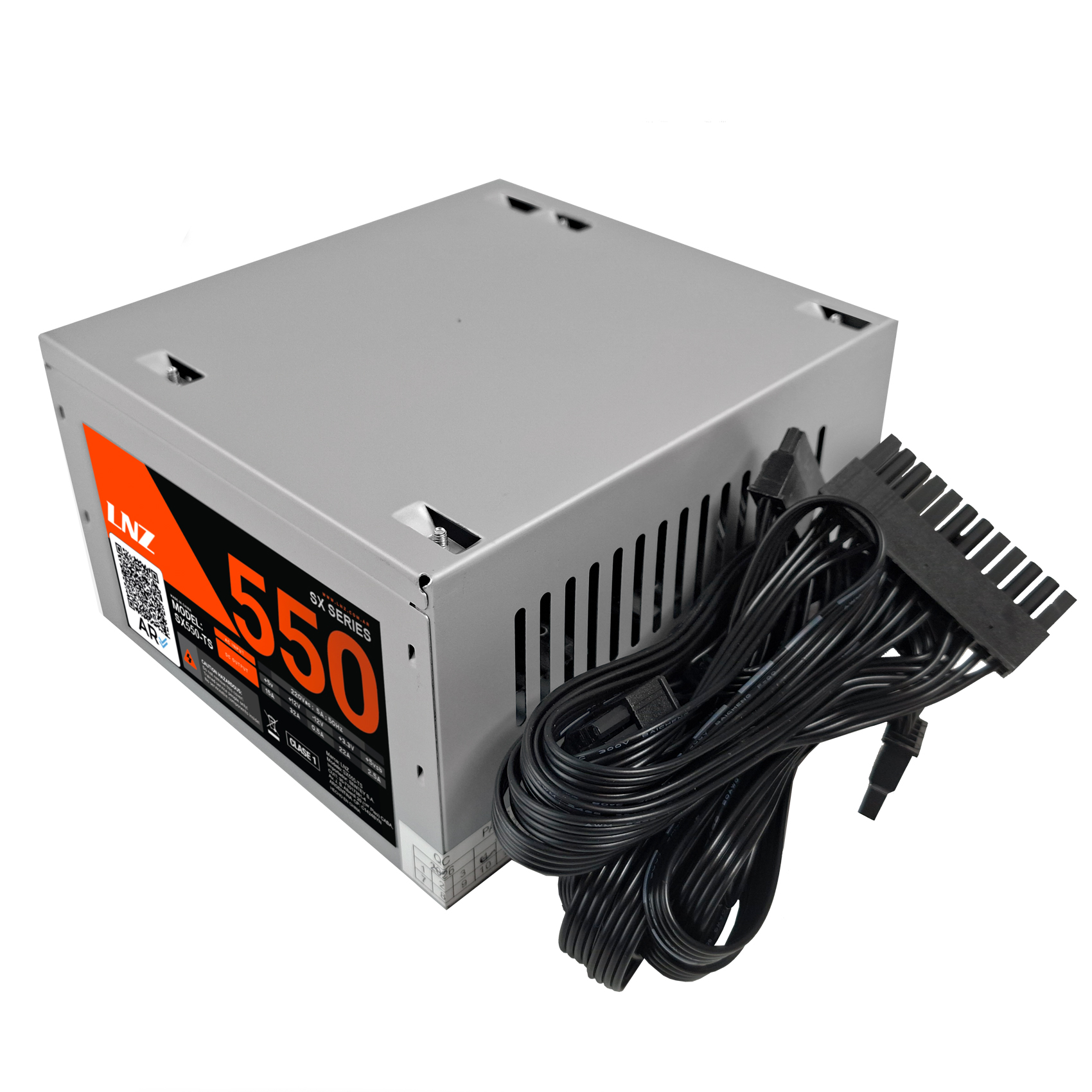 Fuente 550W LNZ Black/Silver