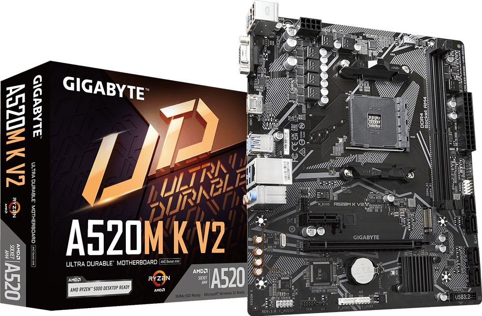 Gigabyte AM4 A520M K V2 DDR4 Box M-ATX