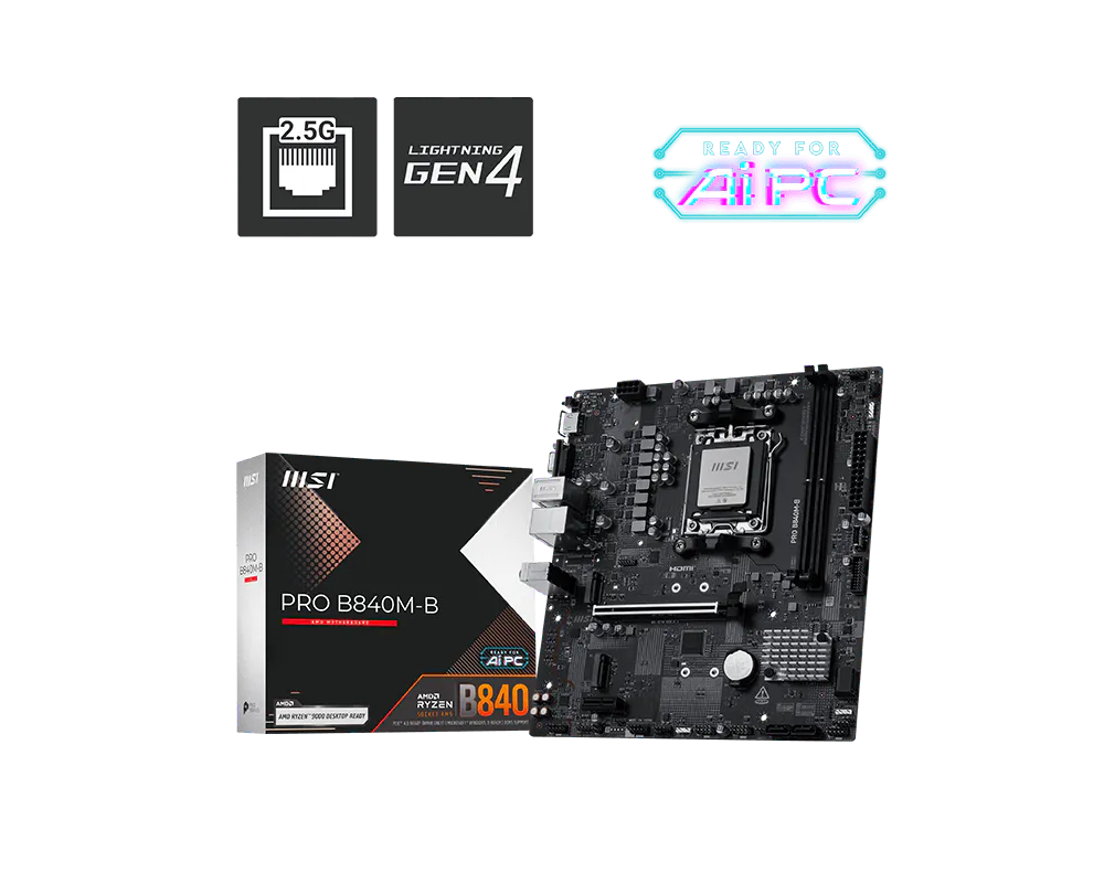MSI AM5 Pro B840M-B DDR5 Box M-ATX