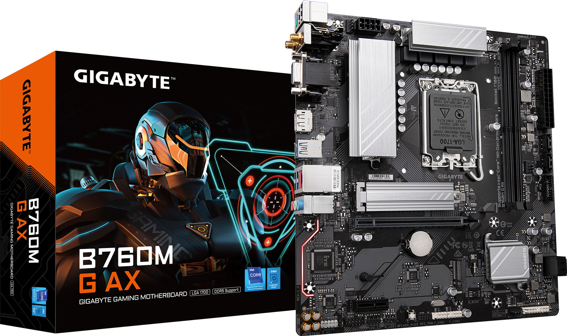 Gigabyte S1700 B760M G AX Box M-ATX DDR5
