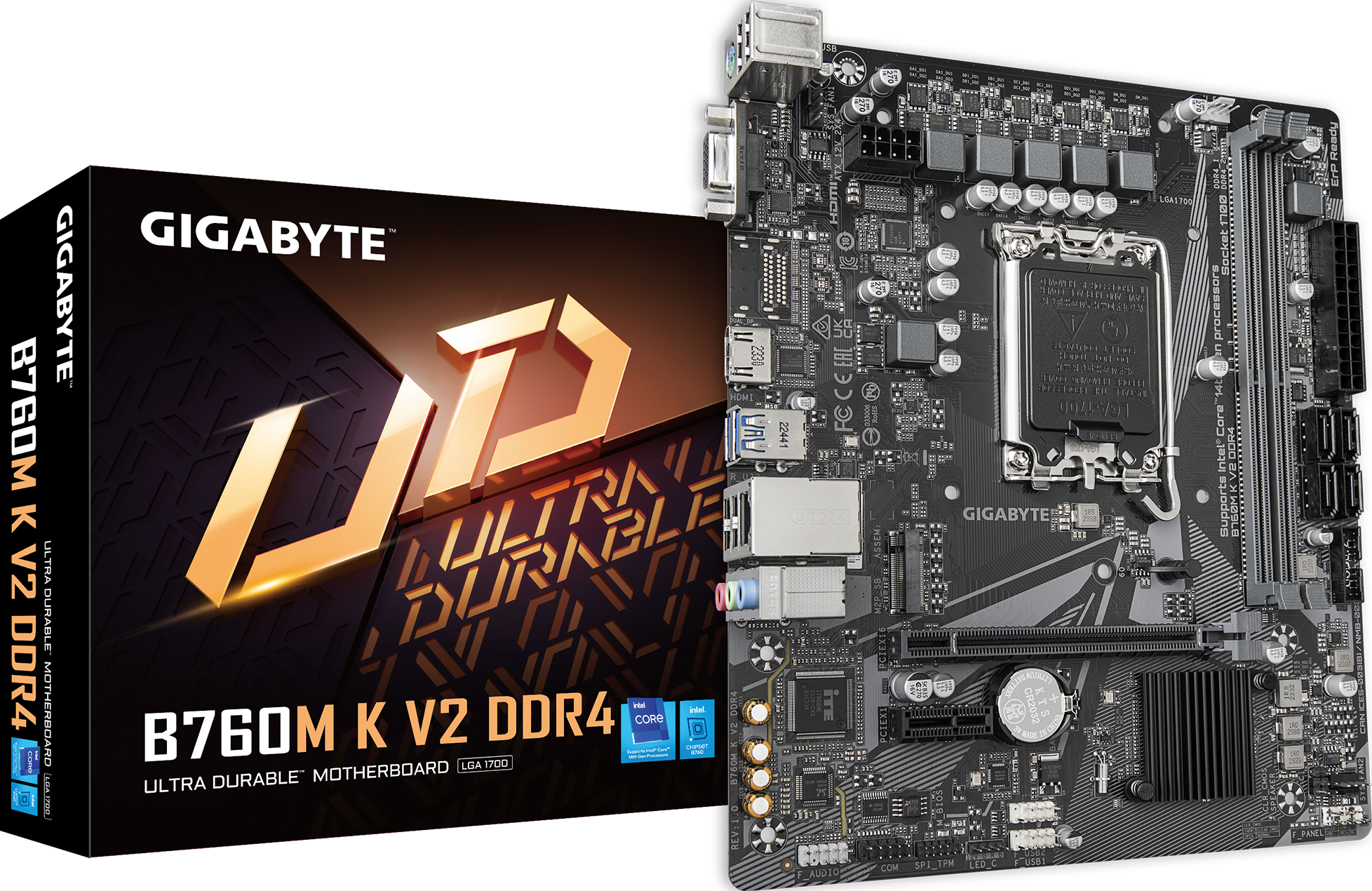 Gigabyte S1700 B760M K V2 DDR4 Box M-ATX