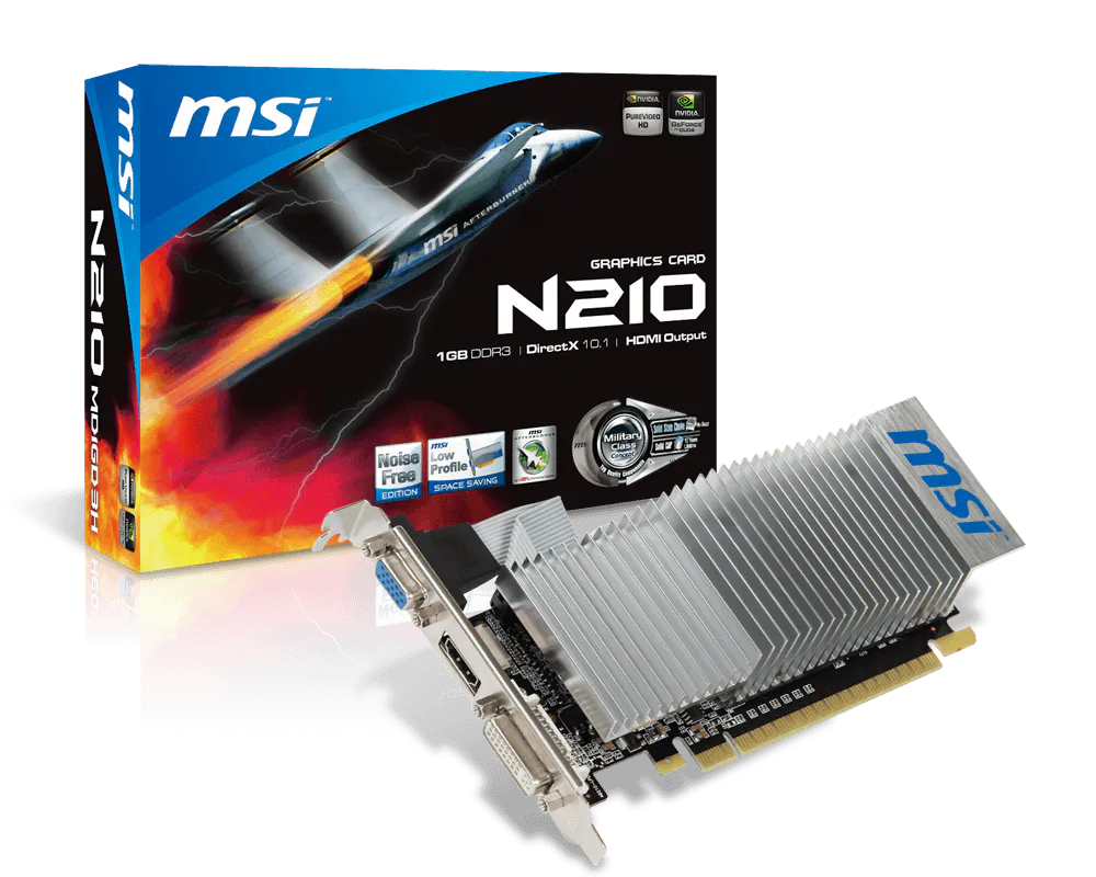 Placa de Video MSI GeForce GT 210 1GB LP DDR3