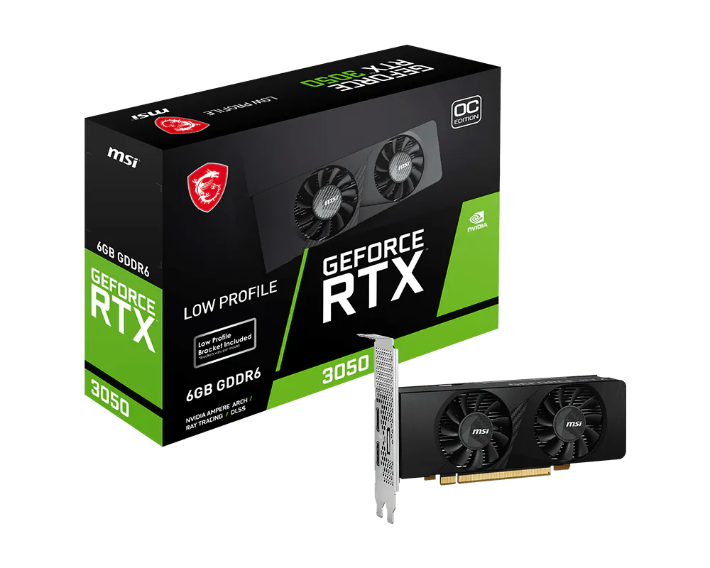 Placa de Video MSI GeForce RTX 3050 LP 6GB