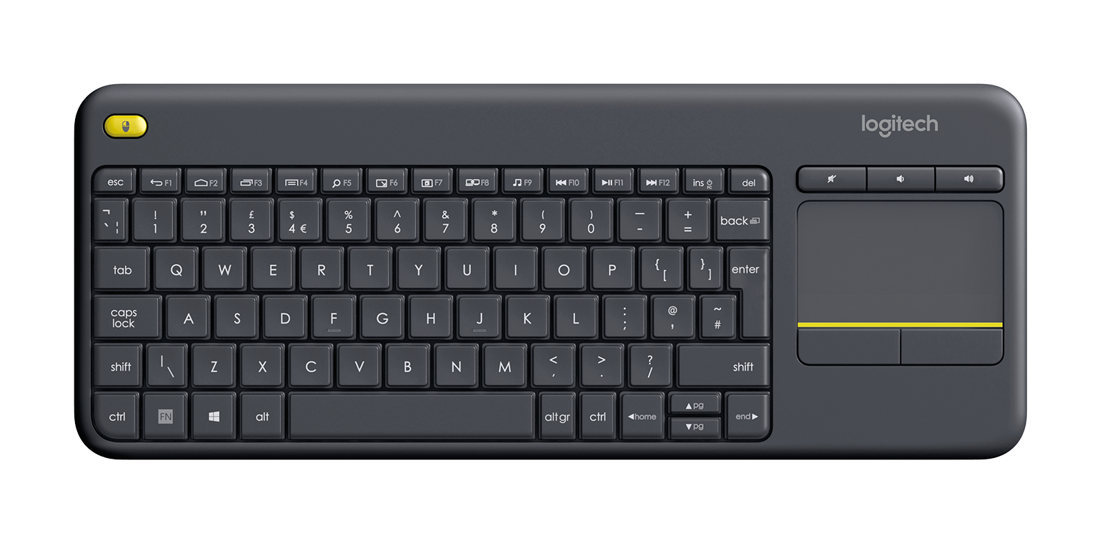 Teclado Logitech Touch K400 Plus Dark 920-007123