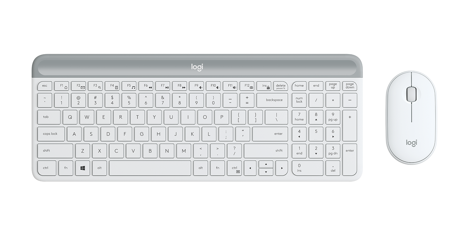 Teclado + Mouse Logitech WIR MK470 Slim Black